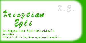 krisztian egli business card